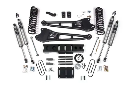 BDS Suspension - BDS2142PS | BDS Suspension 6 Inch Lift Kit With Radius Arms For Ram 3500 4WD Diesel | 4 Inch Block Kit | 6 Bolt Index Ring | Fox 2.5 Performance Series HTO Shocks