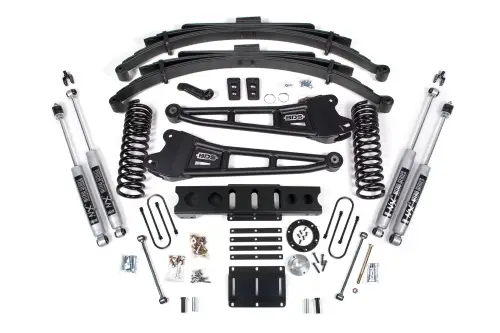 BDS Suspension - BDS2141H | BDS Suspension 6 Inch Lift Kit With Radius Arms For Ram 3500 4WD Diesel | 4.5 Inch Leaf Springs | 6 Bolt Index Ring | NX2 Nitro Series Shocks