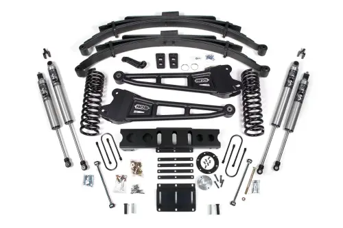 BDS Suspension - BDS2141PS | BDS Suspension 6 Inch Lift Kit With Radius Arms For Ram 3500 4WD Diesel | 4.5 Inch Leaf Springs | 6 Bolt Index Ring | Fox 2.5 Performance Series HTO Shocks