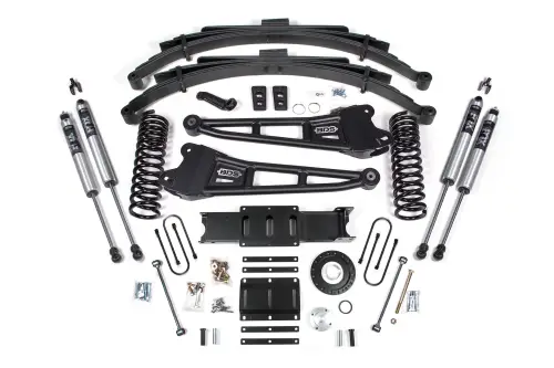 BDS Suspension - BDS2140FS | BDS Suspension 6 Inch Lift Kit With Radius Arms For Ram 3500 4WD Diesel | 4.5 Inch Leaf Springs | 8 Bolt Index Ring | Fox 2.0 Performance Series Shocks
