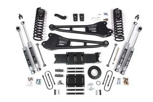 BDS Suspension - BDS2139H | BDS Suspension 6 Inch Lift Kit With Radius Arms For Ram 3500 4WD Diesel | 4 Inch Block Kit | 8 Bolt Index Ring | NX2 Nitro Series Shocks