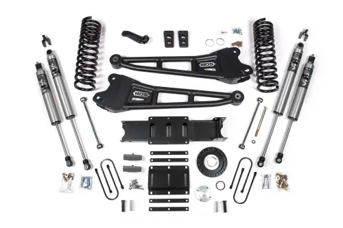BDS Suspension - BDS2139PS | BDS Suspension 6 Inch Lift Kit With Radius Arms For Ram 3500 4WD Diesel | 4 Inch Block Kit | 8 Bolt Index Ring | Fox 2.5 Performance Series HTO Shocks