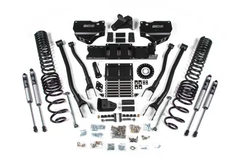 BDS Suspension - BDS2138FS | BDS Suspension 4 Inch Extended Travel 4-Link Lift Kit For Ram 2500 4WD Diesel | Coil Spring & Bump Stop Extension | Fox 2.0 Performance Series Shocks