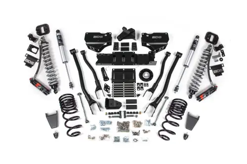 BDS Suspension - BDS2138PPS | BDS Suspension 4 Inch Extended Travel 4-Link Lift Kit For Ram 2500 4WD Diesel | Coilover & Rubber Bump Stop | Fox 2.5 Performance Series HTO Shocks