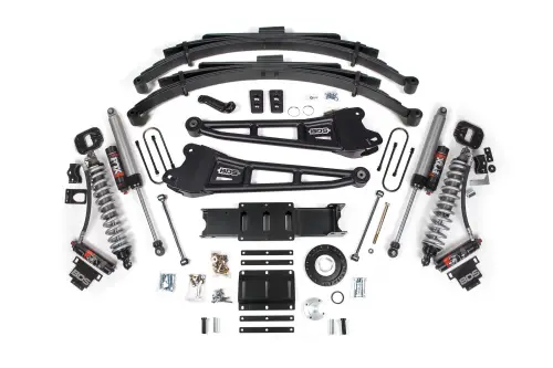 BDS Suspension - BDS2140PES | BDS Suspension 6 Inch Lift Kit With Radius Arms & Fox 2.5 Performance Elite Coilover Conversion For Ram 3500 4WD Diesel | Rear Leaf Springs | Front Rubber Bump Stop | 8 Bolt Index Ring