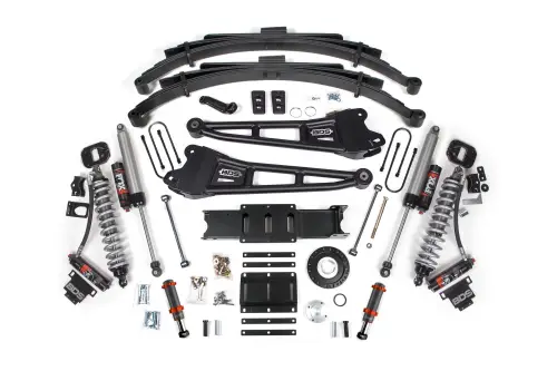BDS Suspension - BDS2140PESB | BDS Suspension 6 Inch Lift Kit With Radius Arms & Fox 2.5 Performance Elite Coilover Conversion For Ram 3500 4WD Diesel | Rear Leaf Springs | Front Fox 2.0 Hydro Bump Stop | 8 Bolt Index Ring
