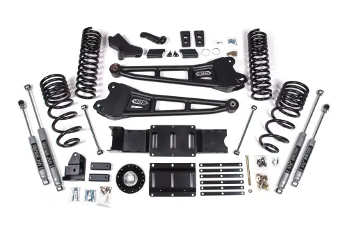 BDS Suspension - BDS2137H | BDS Suspension 4 Inch Extended Travel Lift Kit With Radius Arms For Ram 2500 4WD Diesel | Coil Spring & Bump Stop Extension | NX2 Nitro Series Shocks
