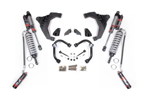 BDS Suspension - BDS1825PES | BDS Suspension 3 Inch Lift Kit With Fox Coilover Conversion For Chevrolet Silverado / GMC Sierra 2500HD / 3500HD 4WD Diesel | Stock Rear Lift | Fox 2.5 Performance Elite Shocks