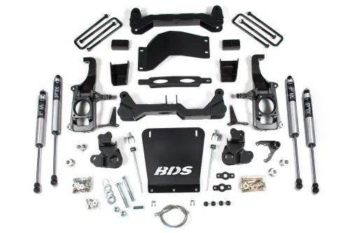 BDS Suspension - BDS1827FS | BDS Suspension 6.5 Inch Lift Kit For Chevrolet Silverado / GMC Sierra 2500HD / 3500HD | 4 Inch Block Kit Rear Lift | Fox 2.0 Performance Series Shocks