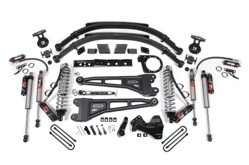 BDS Suspension - BDS1981FPE | BDS Suspension 7 Inch Lift Kit With Radius Arm For Ford F-250 / F-350 Super Duty 4WD | Diesel | Fox 2.5 Performance Elite Coil-Over Conversion | Rear Leaf Springs | Fox 2.5 Performance Elite Shocks