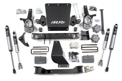 BDS Suspension - BDS179FS | BDS Suspension 6 Inch Lift Kit For Chevrolet Silverado / GMC Sierra 1500 4WD | Rear Block Kit & Add-A-Leaf | Fox 2.0 Performance Series Shocks
