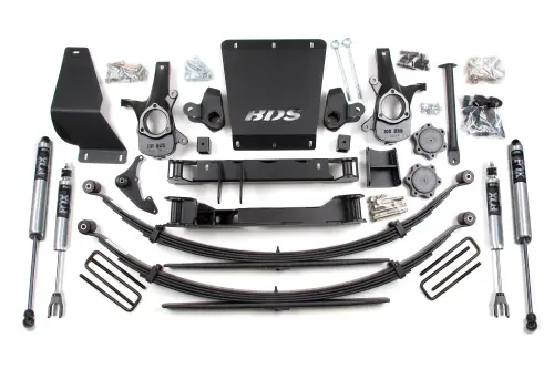 BDS Suspension - BDS180FS | BDS Suspension 6 Inch Lift Kit For Chevrolet Silverado / GMC Sierra 1500 4WD | Rear Leaf Springs | Fox 2.0 Performance Series Shocks