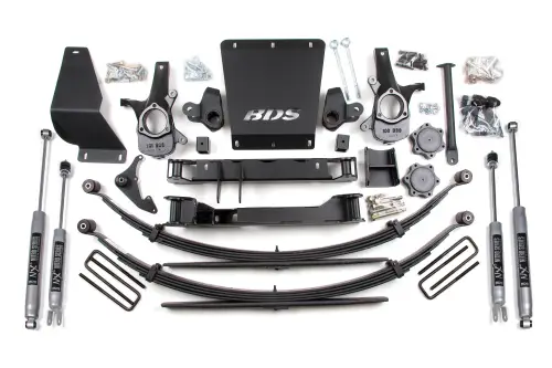 BDS Suspension - BDS180H | BDS Suspension 6 Inch Lift Kit For Chevrolet Silverado / GMC Sierra 1500 4WD | Rear Leaf Springs | NX2 Nitro Series Shocks