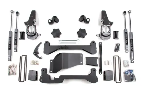 BDS Suspension - BDS192H | BDS Suspension 4.5 Inch Lift Kit For Chevrolet Silverado / GMC Sierra 2500HD / 3500HD SRW 4WD | Standard Knuckle | NX2 Nitro Series Shocks