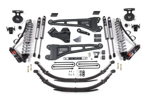 BDS Suspension - BDS1955FPE | BDS Suspension 6 Inch Lift Kit With Radius Arm & Fox 2.5 Performance Elite Coilover Conversion For Ford F-250/F-350 Super Duty 4WD Diesel | Rear Leaf Springs