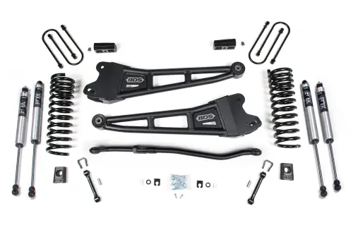 BDS Suspension - BDS2148FS | BDS Suspension 3 Inch Lift Kit With Radius Arm For Ram 3500 4WD Diesel | Coil Spring / Bump Stop Extension | Rear 2 Inch Lift Block Kit Without Overload | Fox 2.0 Performance Series Shocks