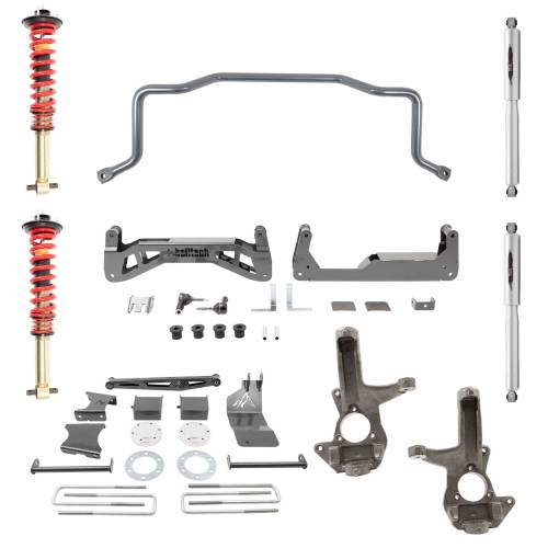 Belltech - 150201HK | Belltech 7-9 Inch Complete Lift Kit with Trail Performance Coilovers / Shock & Sway Bars (2007-2016 Silverado, Sierra 1500 2WD/4WD | OEM Cast Steel Control Arms)