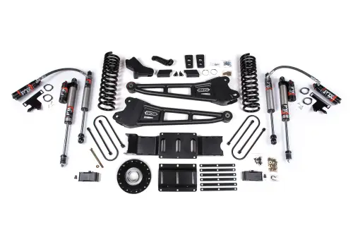 BDS Suspension - BDS2170FPE | BDS Suspension 4 Inch Extended Travel Lift Kit With Radius Arm For Ram 3500 4WD Gas | Rear 3 Inch Lift Block Kit Without Overload | Fox 2.5 Performance Elite Shocks