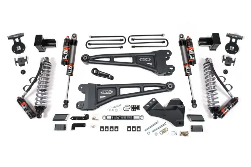 BDS Suspension - BDS2244FPE | BDS Suspension 5 Inch Lift Kit With Radius Arm & Fox 2.5 Performance Elite Coilover For Ford F-250 / F-350 Super Duty 4WD Diesel | Rear Block Kit Without Factory Overload | Fox 2.5 Performance Elite Shocks