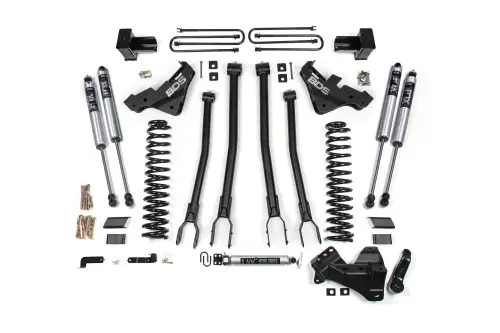 BDS Suspension - BDS2247FS | BDS Suspension 5 Inch Lift Kit With 4 Link For Ford F-250 / F-350 Super Duty 4WD Gas | Rear Lift 3 Inch Block With Overload | Fox 2.0 Performance Series Shocks