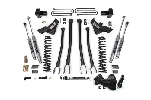 BDS Suspension - BDS2250H | BDS Suspension 5 Inch Lift Kit With 4 Link For Ford F-350 Super Duty DRW 4WD Diesel | NX2 Nitro Series Shocks
