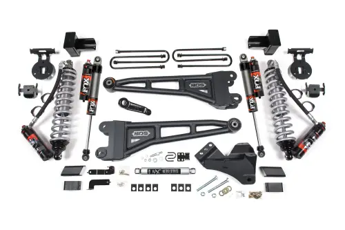 BDS Suspension - BDS2261PES | BDS Suspension 5 Inch Lift Kit With Radius Arm & Fox 2.5 Performance Elite Coilover Conversion For Ford F-350 Super Duty DRW 4WD Diesel | Fox 2.5 Performance Elite Shocks