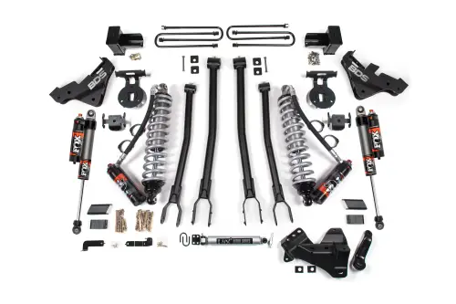 BDS Suspension - BDS2264PES | BDS Suspension 5 Inch Lift Kit With 4 Link & Fox 2.5 Performance Elite Coilover Conversion For Ford F-250 / F-350 Super Duty 4WD Diesel | Rear 3 Inch Lift Block Kit Without Overload | Fox 2.5 Performance Elite Shocks