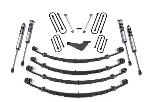 BDS Suspension - BDS301FS | BDS Suspension 4 Inch Lift Kit For Ford Excursion 4WD | Rear Leaf Springs | Fox 2.0 Performance Series Shocks