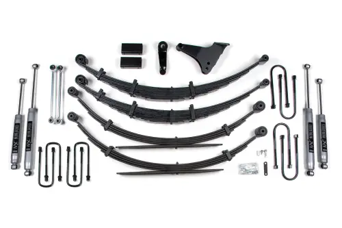BDS Suspension - BDS316H | BDS Suspension 6 Inch Lift Kit For Ford F-250 / F-350 Super Duty 4WD | Square Front U-Bolt | Rear Lift Leaf Springs | NX2 Nitro Series Shocks