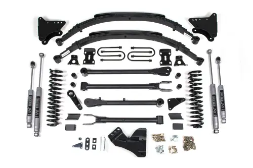 BDS Suspension - BDS332H | BDS Suspension 4 Inch Lift Kit With 4-link For Ford F-250 / F-350 Super Duty 4WD Gas | Rear Leaf Springs | NX2 Nitro Series Shocks