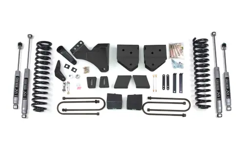 BDS Suspension - BDS334H | BDS Suspension 6 Inch Lift Kit For Ford F-250 / F-350 Super Duty 4WD Gas | Rear Lift 5 Inch Block Kit With Overload | NX2 Nitro Series Shocks