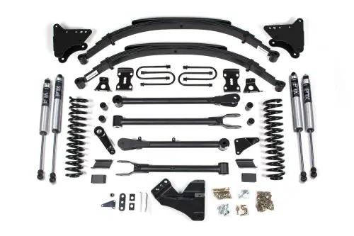 BDS Suspension - BDS348FS | BDS Suspension 4 Inch Lift Kit With 4-Link For Ford F-250 / F-350 Super Duty 4WD Diesel | Rear Leaf Springs | Fox 2.0 Performance Series Shocks