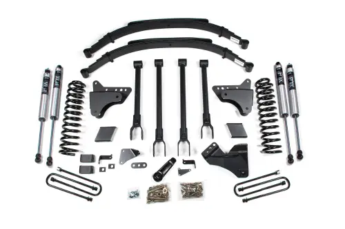 BDS Suspension - BDS358FS | BDS Suspension 6 Inch Lift Kit With 4-Link For Ford F-250 / F-350 Super Duty 4WD Diesel | Rear Leaf Springs | Fox 2.0 Performance Series Shocks