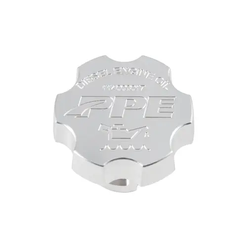Pacific Performance Engineering - 114003017 | PPE Performance Billet Aluminum Engine Oil Filler Cap For GM 6.6L/3.0L GM Duramax | Raw Finish