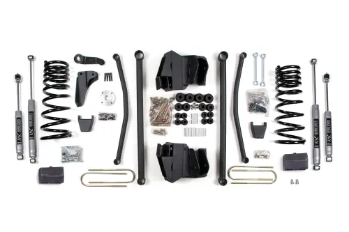 BDS Suspension - BDS641H | BDS Suspension 8 Inch Lift Kit With Long Arm For Ram 2500 / 3500 4WD Diesel | Rear Lift Block Kit With 4 Inch Axle | Automatic Transmission | NX2 Nitro Series Shocks