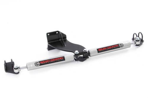 Rough Country - 8749430 | Rough Country N3 Steering Stabilizer Dual, 2.5-8 Inch Lifted For Ram 2500/3500