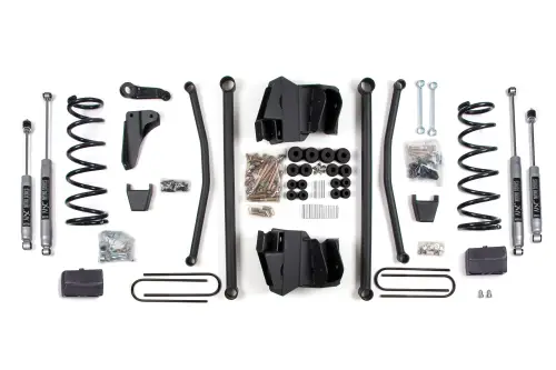 BDS Suspension - BDS667H | BDS Suspension 4 Inch Lift Kit With Long Arm For Ram 2500 Power Wagon 4WD Gas | Rear Lift Block Kit | Rear 4 Inch Axle | NX2 Nitro Series Shocks