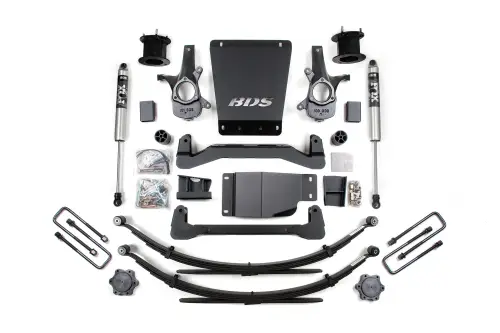 BDS Suspension - BDS703FS | BDS Suspension 4.5 Inch Lift Kit For Chevrolet Silverado / GMC Sierra 1500 4WD | Rear Leaf Springs | Fox 2.0 Performance Series Shocks