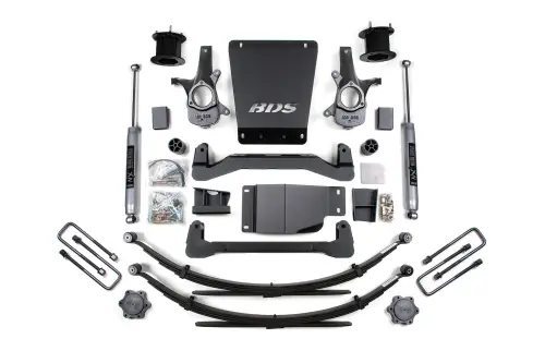 BDS Suspension - BDS703H | BDS Suspension 4.5 Inch Lift Kit For Chevrolet Silverado / GMC Sierra 1500 4WD | Rear Leaf Springs | NX2 Nitro Series Shocks