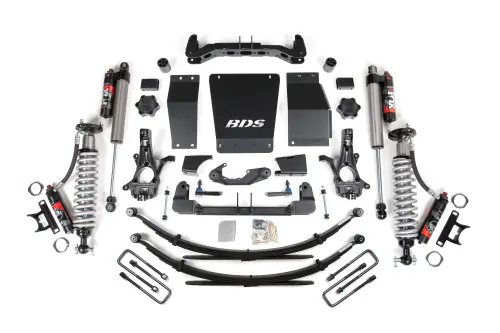 BDS Suspension - BDS717PES | BDS Suspension 6 Inch Lift Kit With Fox 2.5 Performance Elite Coilover For Chevrolet Silverado / GMC Sierra 1500 4WD | Rear Leaf Springs | Cast Steel Factory Control Arm | Fox 2.5 Performance Elite Shocks