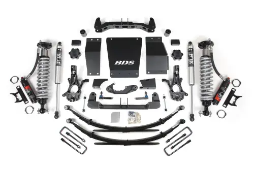 BDS Suspension - BDS717PSS | BDS Suspension 6 Inch Lift Kit With Fox 2.5 Performance Elite Coilover For Chevrolet Silverado / GMC Sierra 1500 4WD | Rear Leaf Springs | Cast Steel Factory Control Arm | Fox 2.0 Performance Series Shocks