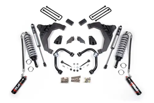 BDS Suspension - BDS724PSS | BDS Suspension 3 Inch Lift Kit With Fox Coilover Conversion For Chevrolet Silverado / GMC Sierra 2500HD / 3500HD 4WD Diesel | Rear Lift Block Kit Without Factory Overload | Fox 2.0 Performance Series Shocks