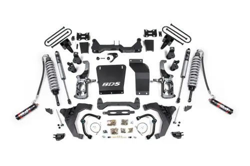 BDS Suspension - BDS727PSS | BDS Suspension 6.5 Inch Lift Kit With Fox 2.5 Coilover Conversion For Chevrolet Silverado / GMC Sierra 2500HD / 3500HD Diesel | Rear Lift 5 Inch Block Kit Without Overload | Fox 2.0 Performance Series Shocks