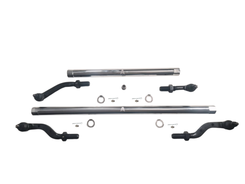 Apex Chassis - KIT600F-C70 | Apex Chassis Tie Rod & Drag Link Assembly, For Axle Upgrade Options Only For Jeep JL/JT | Polished Aluminum, Currie 70 Inch, Flip Kit