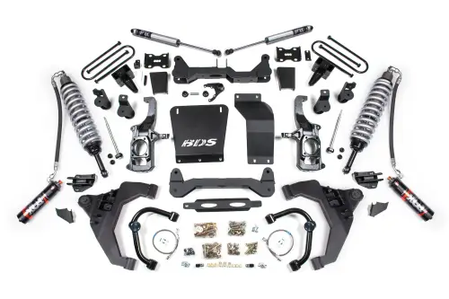 BDS Suspension - BDS728PSS | BDS Suspension 6.5 Inch Lift Kit With Fox 2.5 Coilover Conversion For Chevrolet Silverado / GMC Sierra 2500HD / 3500HD Diesel | Rear Lift 5 Inch Block Kit With Overload | Fox 2.0 Performance Series Shocks