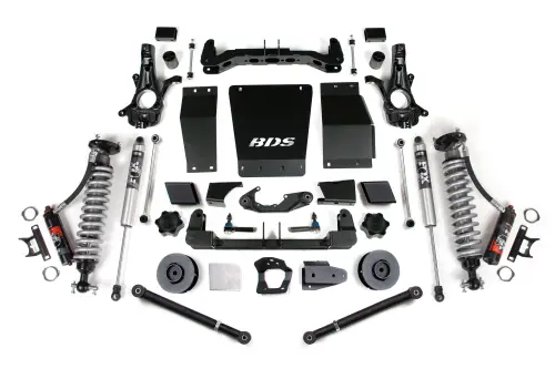 BDS Suspension - BDS734PSS | BDS Suspension 4 Inch Lift Kit With Fox 2.5 Performance Elite Coilover For Chevrolet Suburban, Tahoe / GMC Yukon / XL 1500 4WD | Aluminum / Stamped Steel Factory Control Arm