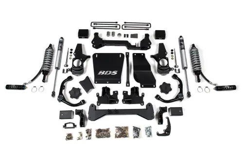 BDS Suspension - BDS738FDSC | BDS Suspension 6.5 Inch Lift Kit With Fox 2.5 Coilover Conversion For Chevrolet Silverado / GMC Sierra 2500HD / 3500HD Diesel | Rear Lift Block Kit