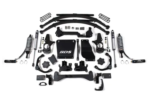 BDS Suspension - BDS739FDSC | BDS Suspension 6.5 Inch Lift Kit With Fox 2.5 Coilover Conversion For Chevrolet Silverado / GMC Sierra 2500HD / 3500HD Diesel | Rear Leaf Springs