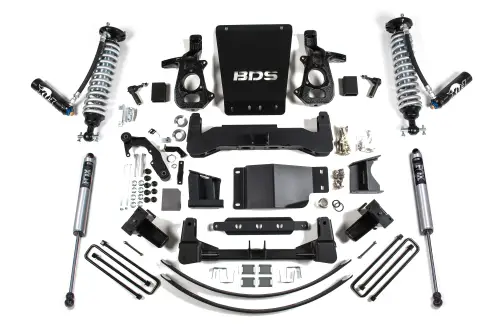 BDS Suspension - BDS743FDSC | BDS Suspension 8 Inch Lift Kit With Fox 2.5 Coilover DSC For Chevrolet Silverado / GMC Sierra 1500 4WD | Aluminum / Stamped Steel Factory Control Arm