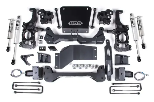 BDS Suspension - BDS753FPP | BDS Suspension 6.5 Inch Lift Kit For Chevrolet Silverado / GMC Sierra 2500HD / 3500HD 4WD | Rear Lift Without Factory Overload | Fox 2.5 HTO Performance Series Shocks